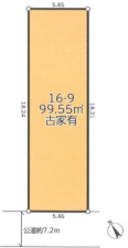 横須賀市安浦町、土地の間取り画像です