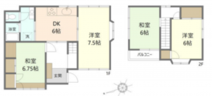 横須賀市佐野町、中古一戸建ての間取り画像です