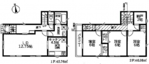 横須賀市根岸町、新築一戸建ての間取り画像です