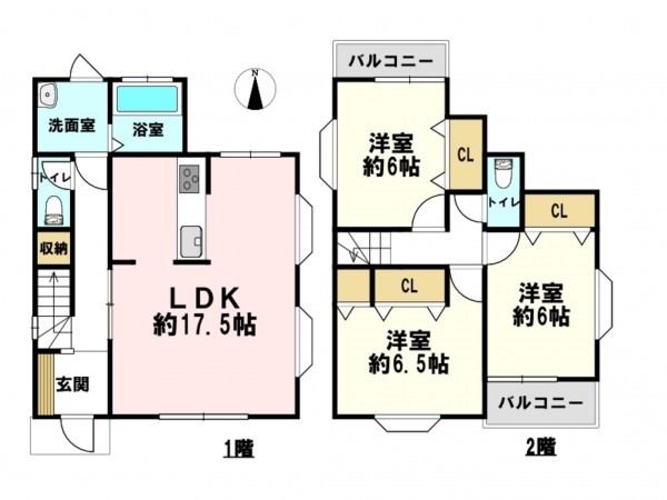 横須賀市大津町、中古一戸建ての間取り画像です