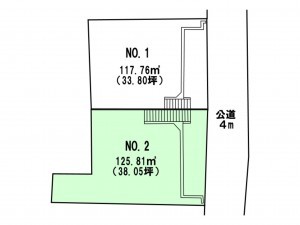 横須賀市平作、土地の間取り画像です