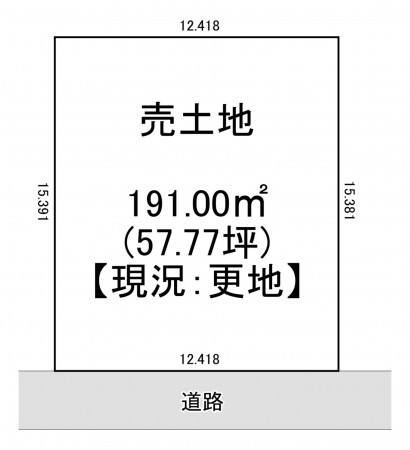 一宮市萩原町朝宮、土地の間取り画像です