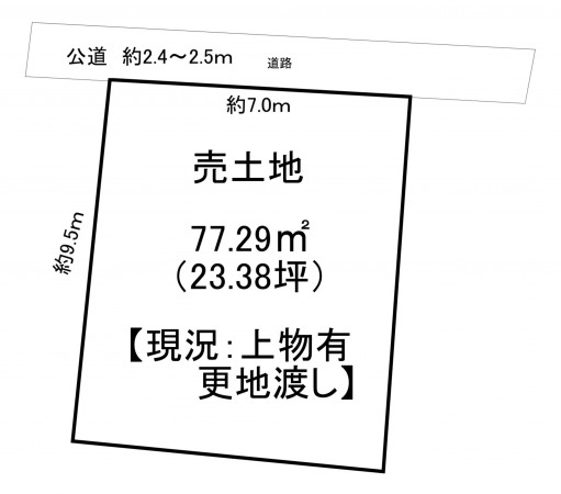 一宮市木曽川町黒田、土地の間取り画像です