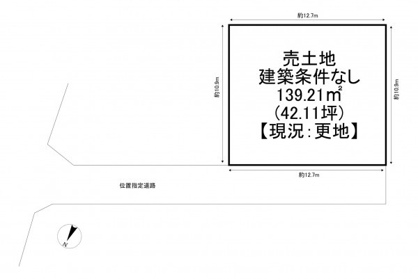 一宮市東五城、土地の間取り画像です