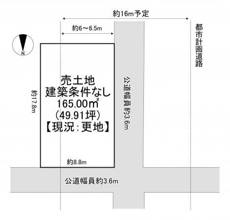 一宮市春明、土地の間取り画像です