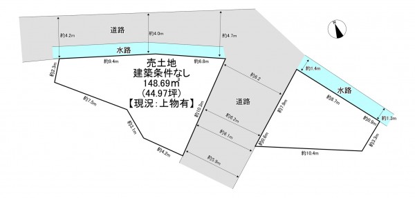 一宮市笹野、土地の間取り画像です