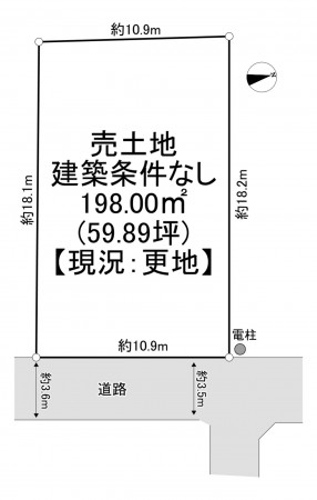 一宮市笹野、土地の間取り画像です
