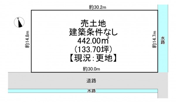 一宮市北方町北方、土地の間取り画像です