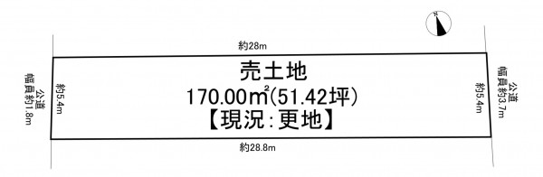 一宮市木曽川町里小牧、土地の間取り画像です