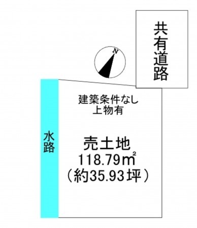 一宮市大和町妙興寺、土地の間取り画像です