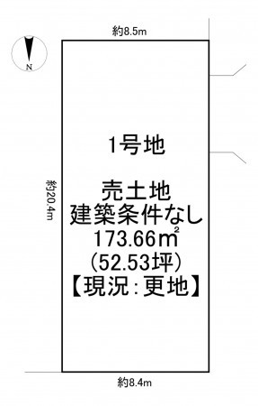一宮市千秋町浮野、土地の間取り画像です