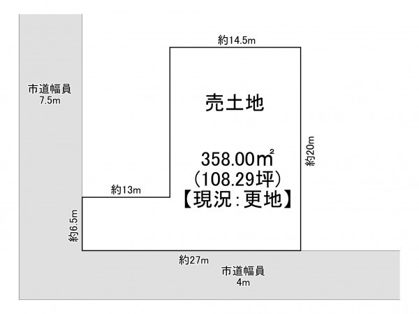 一宮市大和町南高井、土地の間取り画像です