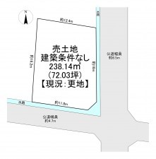 一宮市浅井町尾関、土地の間取り画像です