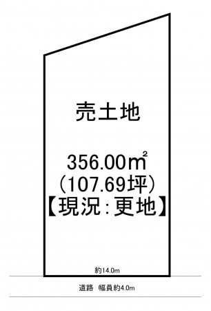 一宮市千秋町加納馬場、土地の間取り画像です