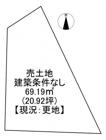 一宮市木曽川町黒田、土地の間取り画像です