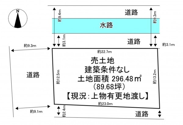 一宮市木曽川町外割田、土地の間取り画像です