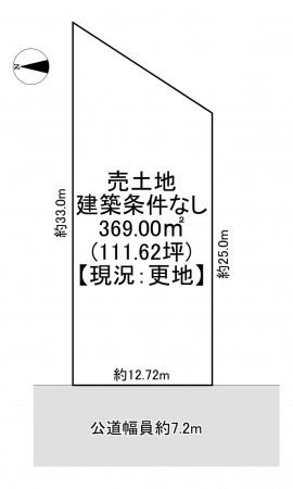 一宮市北小渕、土地の間取り画像です