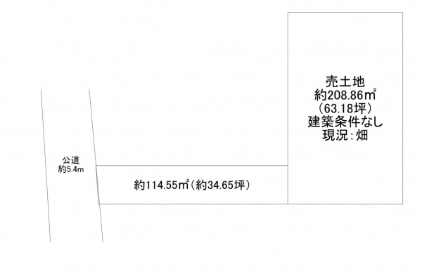 一宮市時之島、土地の間取り画像です