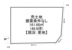 一宮市光明寺、土地の間取り画像です