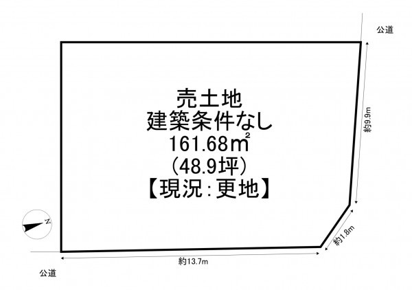 一宮市光明寺、土地の間取り画像です