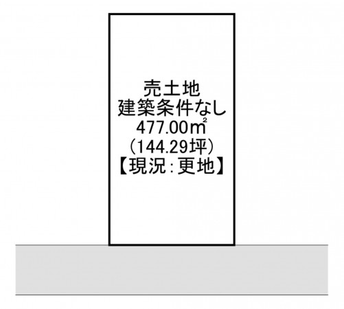 一宮市上祖父江、土地の間取り画像です