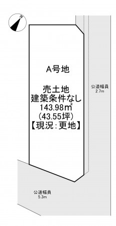 一宮市北神明町、土地の間取り画像です