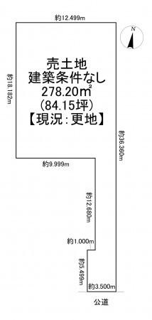 一宮市光明寺、土地の間取り画像です