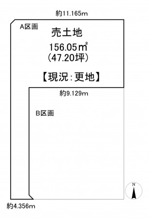 一宮市三条、土地の間取り画像です