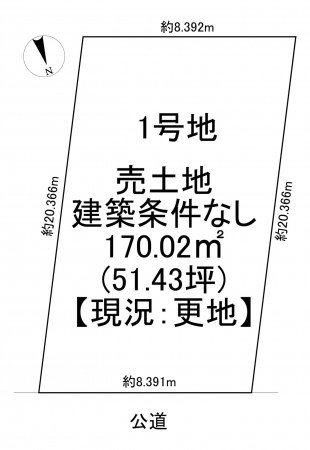 一宮市北神明町、土地の間取り画像です