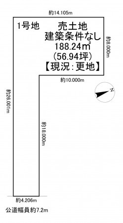 一宮市乾町、土地の間取り画像です