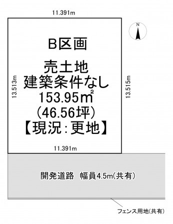 一宮市小信中島、土地の間取り画像です