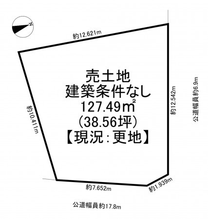 一宮市木曽川町黒田、土地の間取り画像です