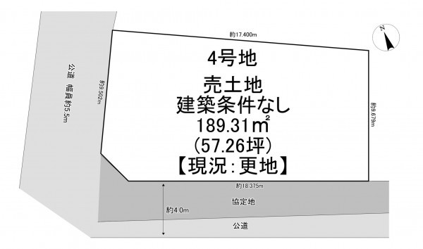 一宮市西五城、土地の間取り画像です