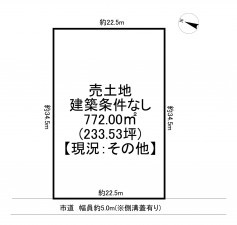 一宮市千秋町加納馬場、土地の間取り画像です