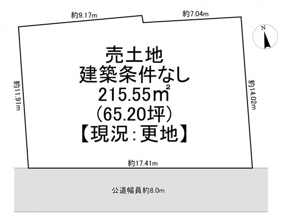一宮市大毛、土地の間取り画像です