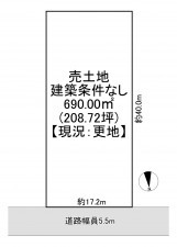 一宮市北小渕、土地の間取り画像です