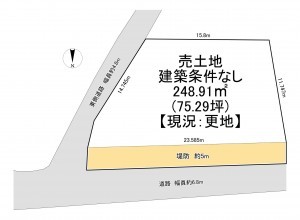 一宮市木曽川町玉ノ井、土地の間取り画像です