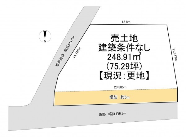 一宮市木曽川町玉ノ井、土地の間取り画像です