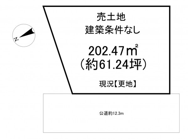 一宮市木曽川町玉ノ井、土地の間取り画像です