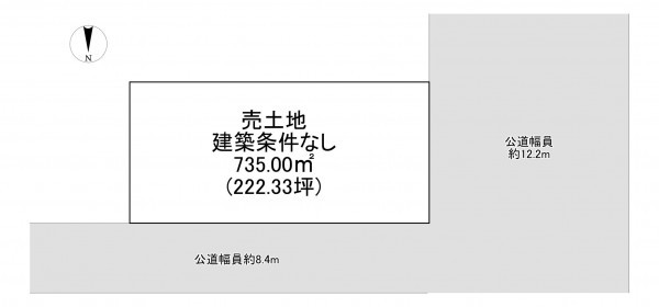一宮市開明、土地の間取り画像です