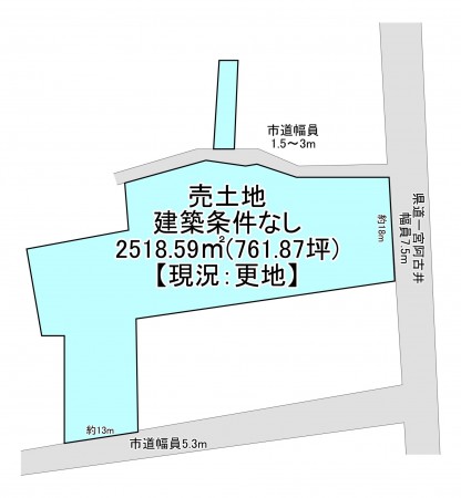 一宮市明地、土地の間取り画像です