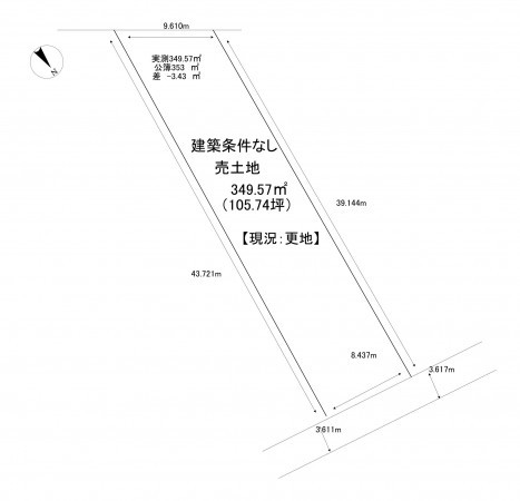 一宮市大和町馬引、土地の間取り画像です