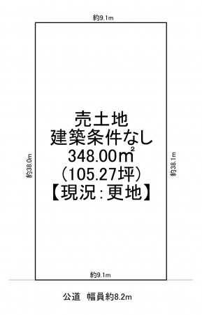 一宮市奥町、土地の間取り画像です