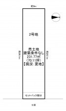 一宮市今伊勢町馬寄、土地の間取り画像です
