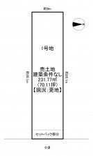 一宮市今伊勢町馬寄、土地の間取り画像です