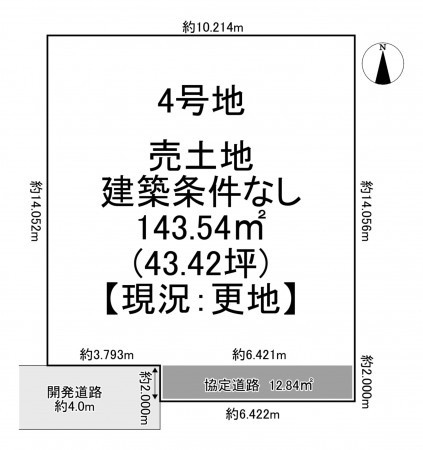 一宮市今伊勢町馬寄、土地の間取り画像です