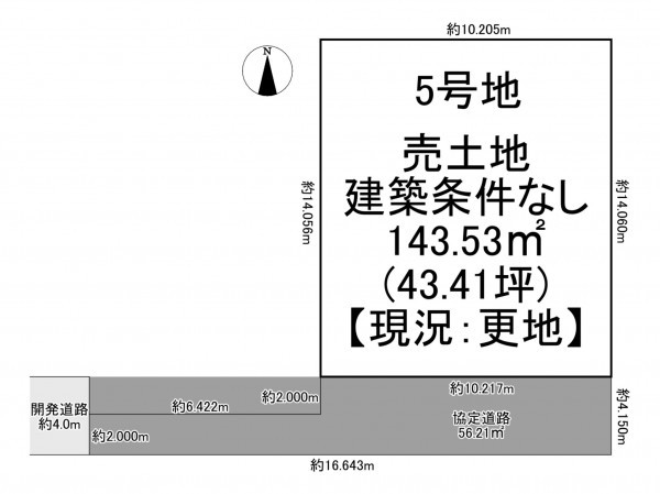 一宮市今伊勢町馬寄、土地の間取り画像です
