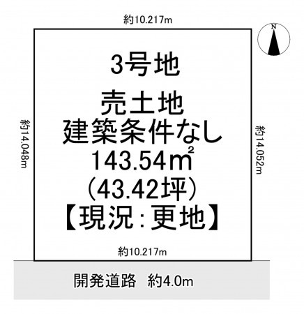 一宮市今伊勢町馬寄、土地の間取り画像です