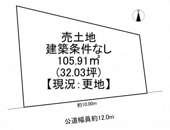一宮市木曽川町黒田、土地の間取り画像です