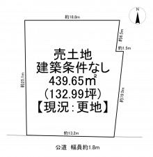 一宮市千秋町穂積塚本、土地の間取り画像です